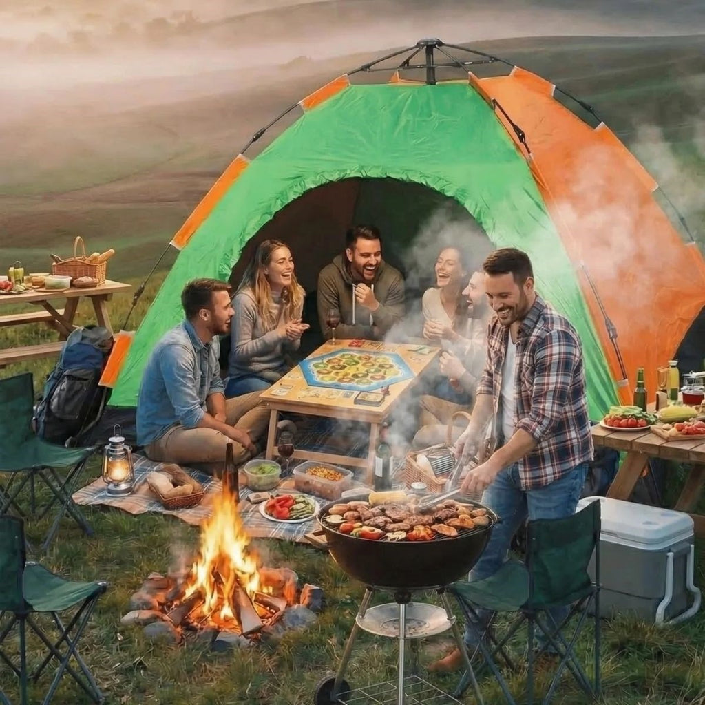BUFFER 6 Kişilik Otomatik Kurulum Kamp Çadırı – Outdoor Aile, Doğa, Suya Dayanıklı Hızlı Kurulum Çadır 220x250x160 cm