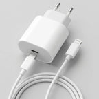 20W Hızlı Şarj Adaptörü USB-C to Lightning Kablolu – PD Destekli Süper Hızlı Şarj Cihazı