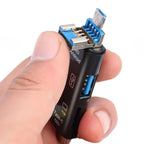 5 In 1 Çok Fonksiyonlu USB 2.0 Micro Sd Kart Okuyucu - Usb/micro Usb/type-C Çıkışlı, Otg Çevirici