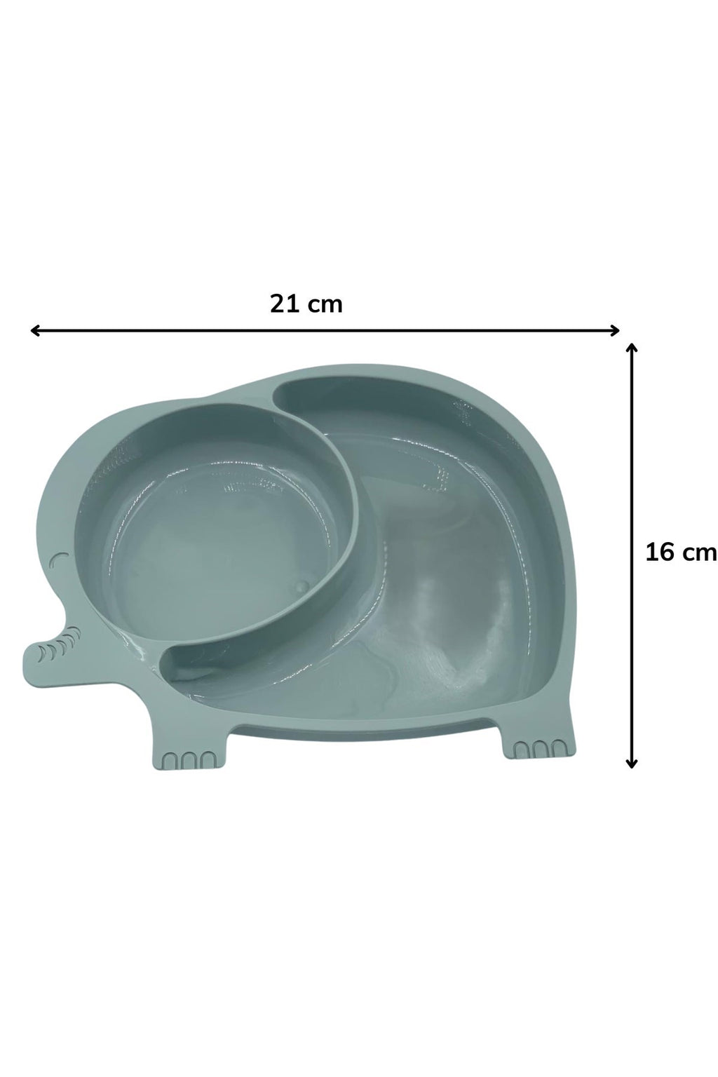 BUFFER Bebek ve Çocuk için Sevimli Fil Model Desenli Yemek Bebek Mama Kabı Bölmeli Tabak