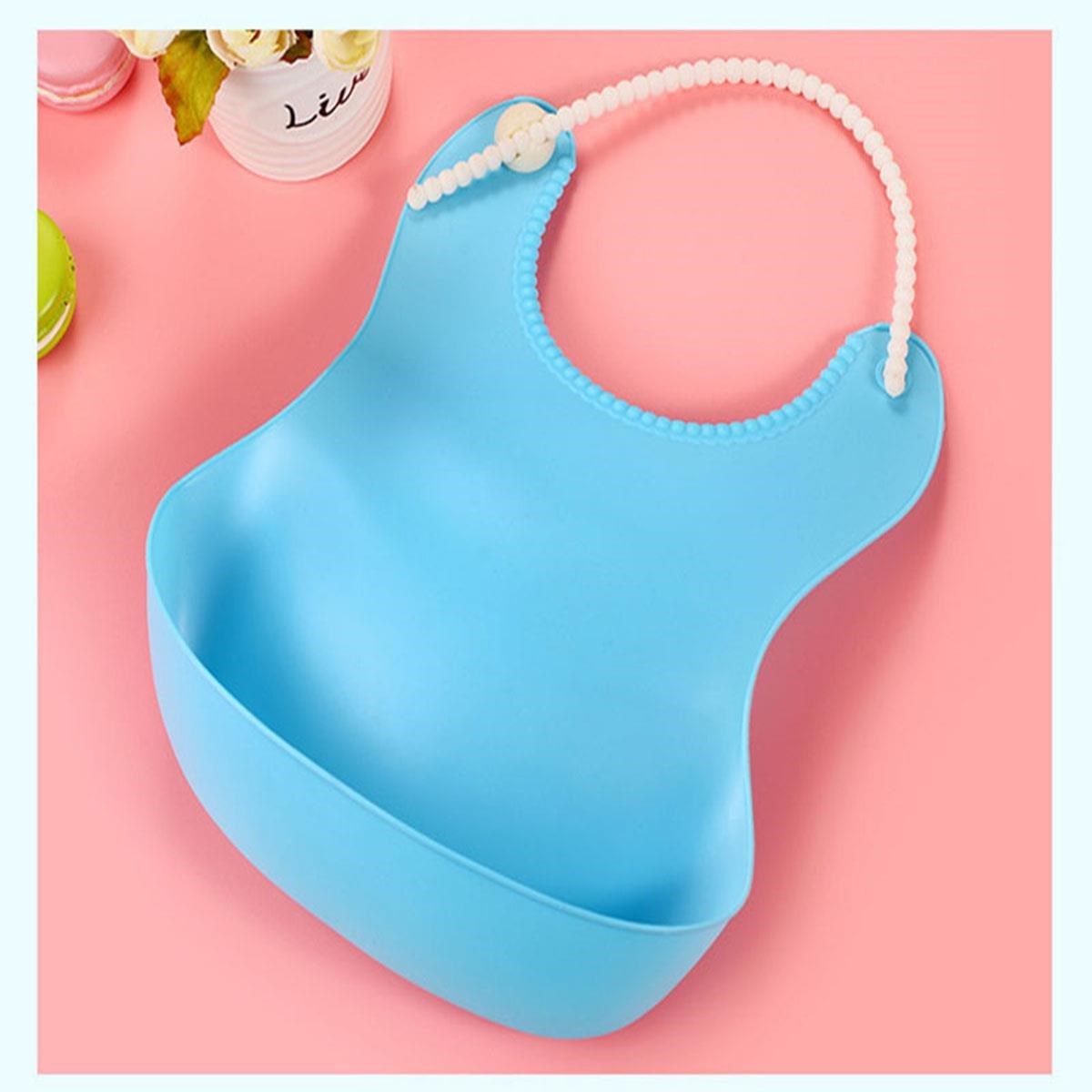 BUFFER Çocuk Bebek Mama Önlüğü Dökülme Engelleyici Bükülebilir Mavi