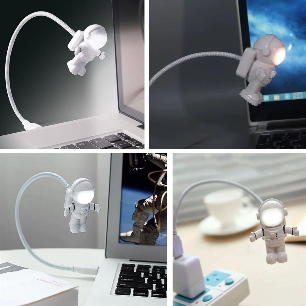 USB Astronot Gece Lambası, Masa Lambası, Kitap Okuma Lambası Işığı