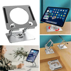 360 Derece Dönebilen Yükseltilmiş Masaüstü Ayarlanabilir Metal Tablet Standı