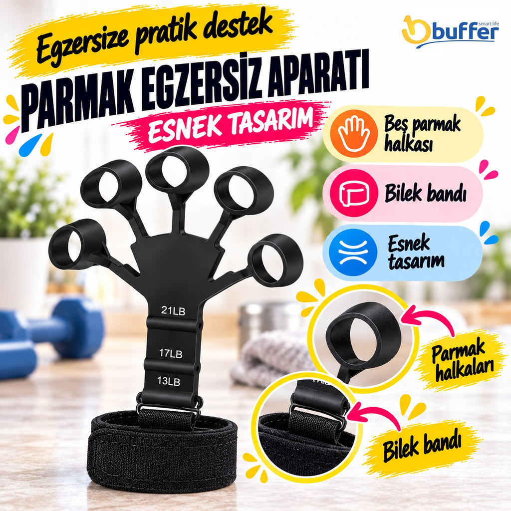 Esneyebilen Bilek Ve Kol Geliştirici Kavrama Güçlendirici El Parmak Spor Aparat