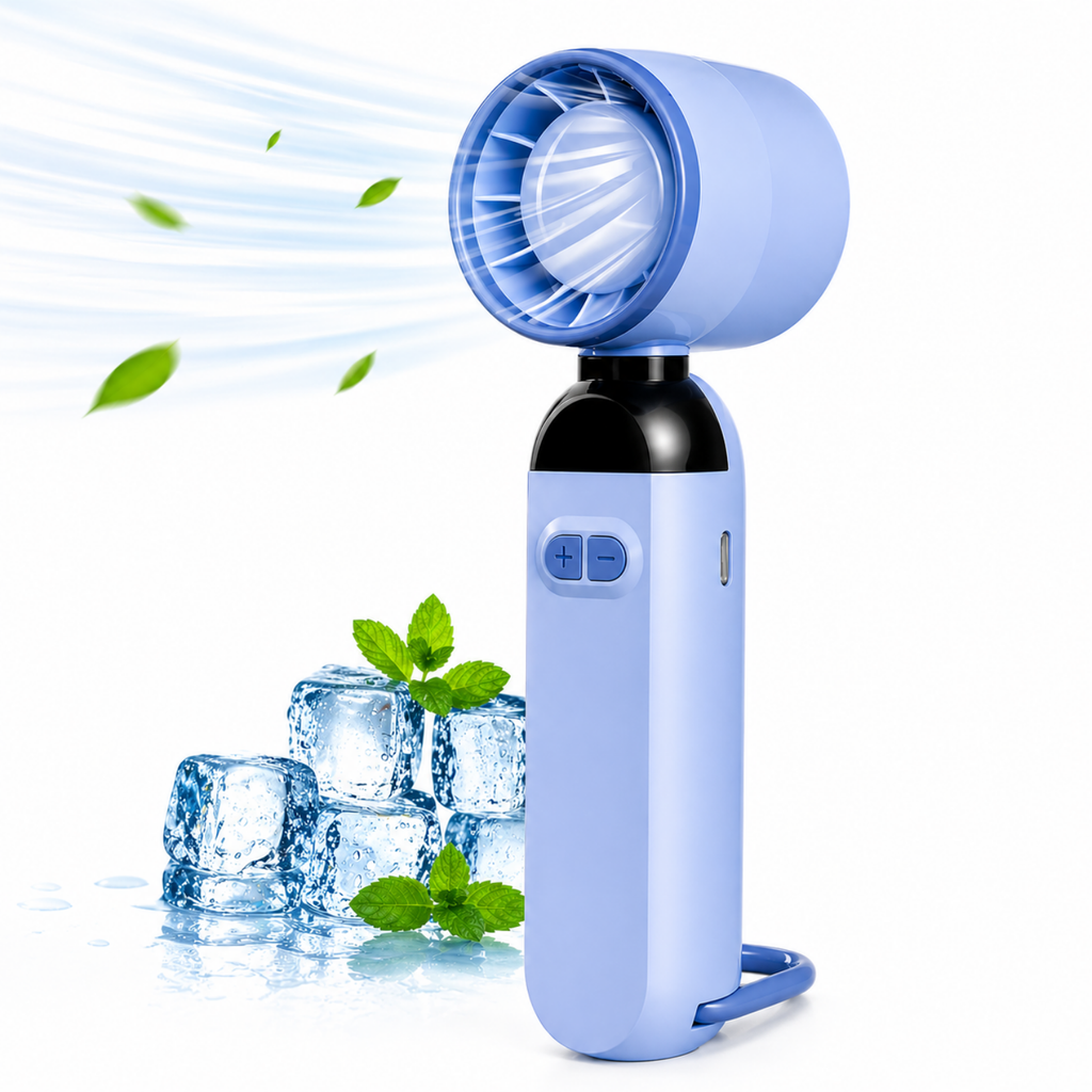 Taşınabilir Mini El Fanı – 12000 RPM Dijital Ekranlı Şarjlı Fan | 5 Kademeli Type-C USB Fan