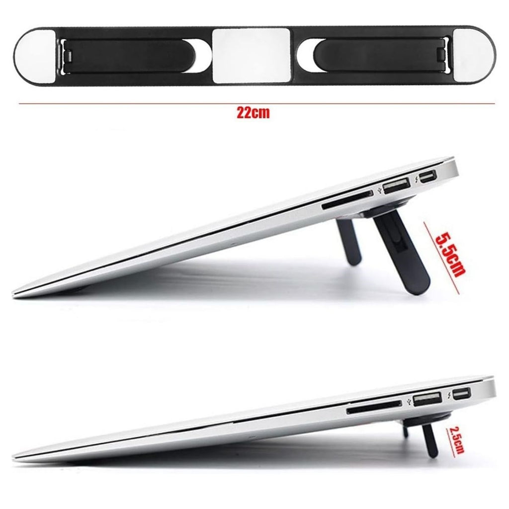 2 Kademeli Katlanabilir Laptop Standı – Kendiliğinden Güçlü Yapışkanlı, Ergonomik Tablet Yükseltici