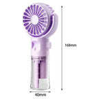 4 Kademeli Spreyli Şarjlı El Fanı – Boyuna Asılabilir USB Şarjlı Taşınabilir Mini Fan F4