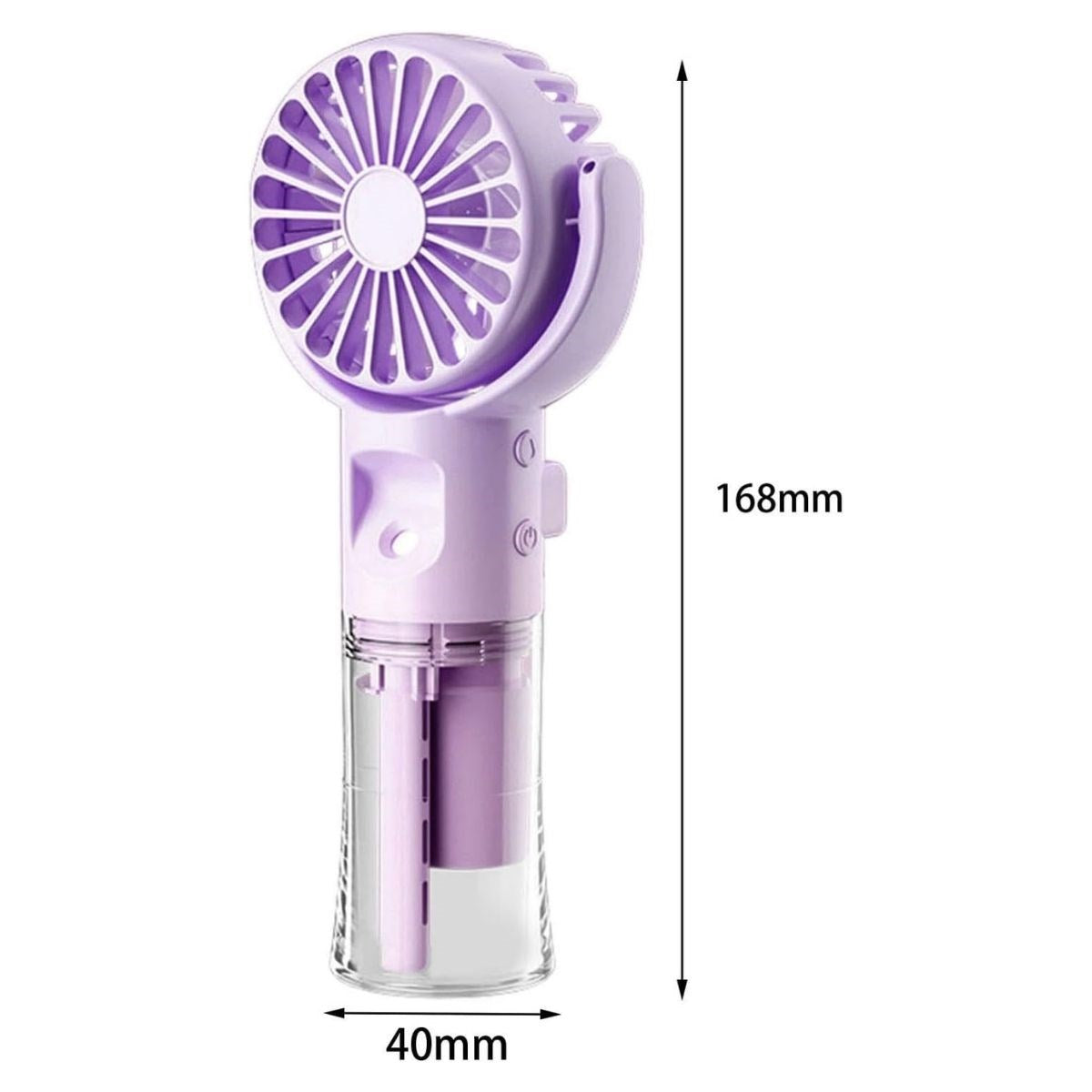 BUFFER 4 Kademeli Spreyli Şarjlı El Fanı – Boyuna Asılabilir USB Şarjlı Taşınabilir Mini Fan F4