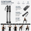 2'li Battle Rope Titreşimli Egzersiz Çubuğu, Yaylı Dalga Mekanizmalı Kol, Omuz, Göğüs, Sırt ve Core Antrenman Aleti