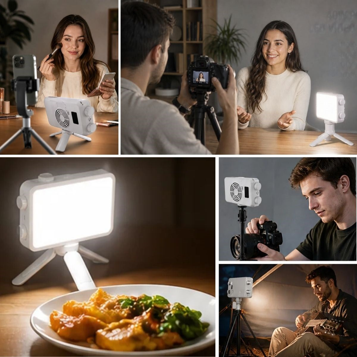 40W Taşınabilir LED Video Işığı, CRI 95+ 3000-7000K Ayarlanabilir Kamera ve Fotoğraf Işığı, 3000mAh Şarjlı Tripodlu Dolgu Lambası