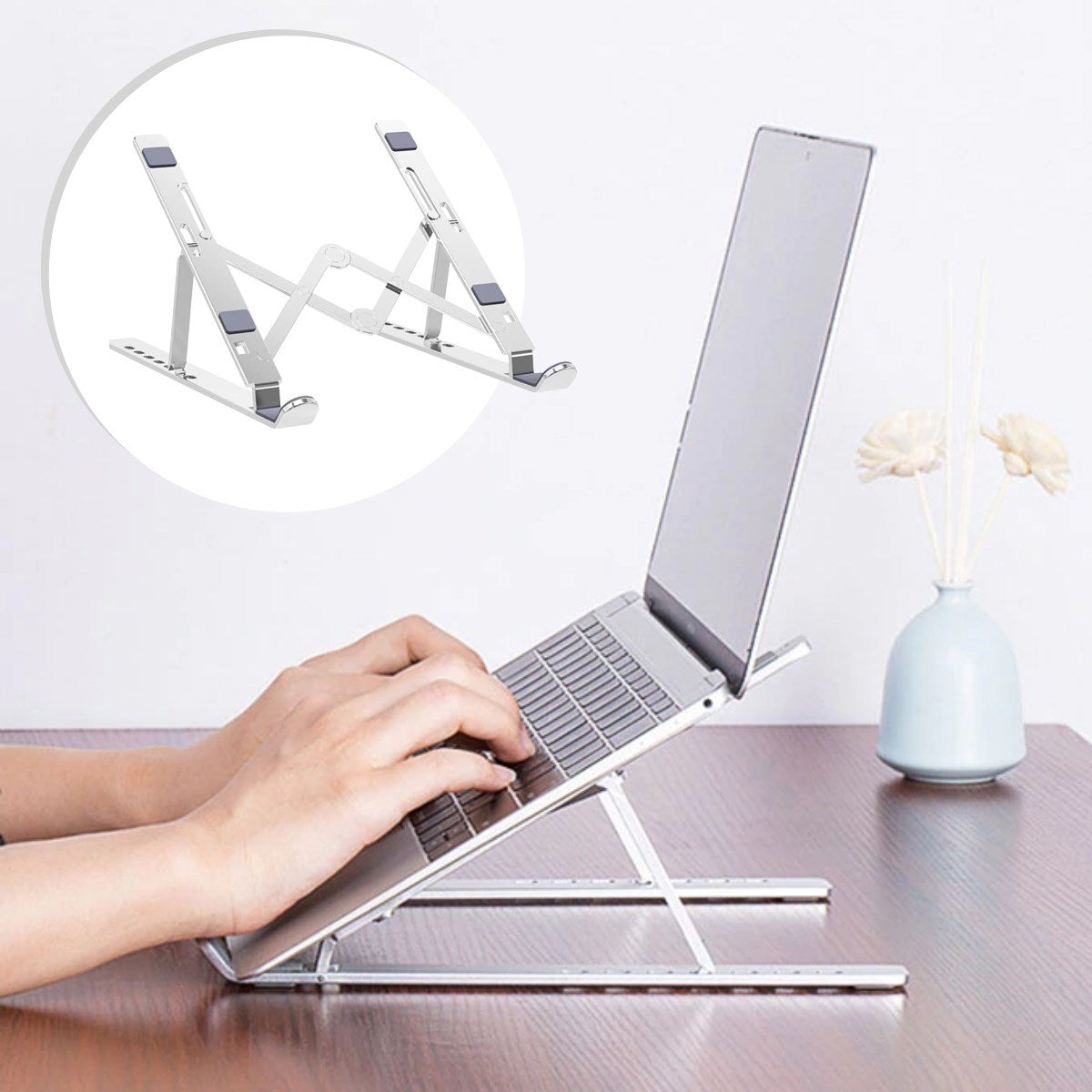 BUFFER Ayarlanabilir Dizüstü Destek Tabanı Tamamen Katlanabilir Taşınabilir Laptop Yükseltici