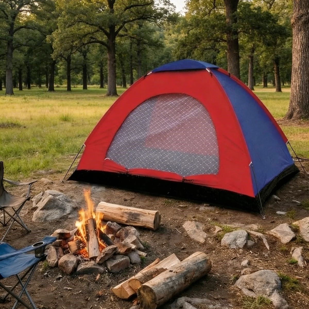 BUFFER 6 Kişilik Manuel Kurulum Kamp Çadırı – Aile, Doğa, Piknik ve Outdoor Kamp Çadırı 220x250x150 cm