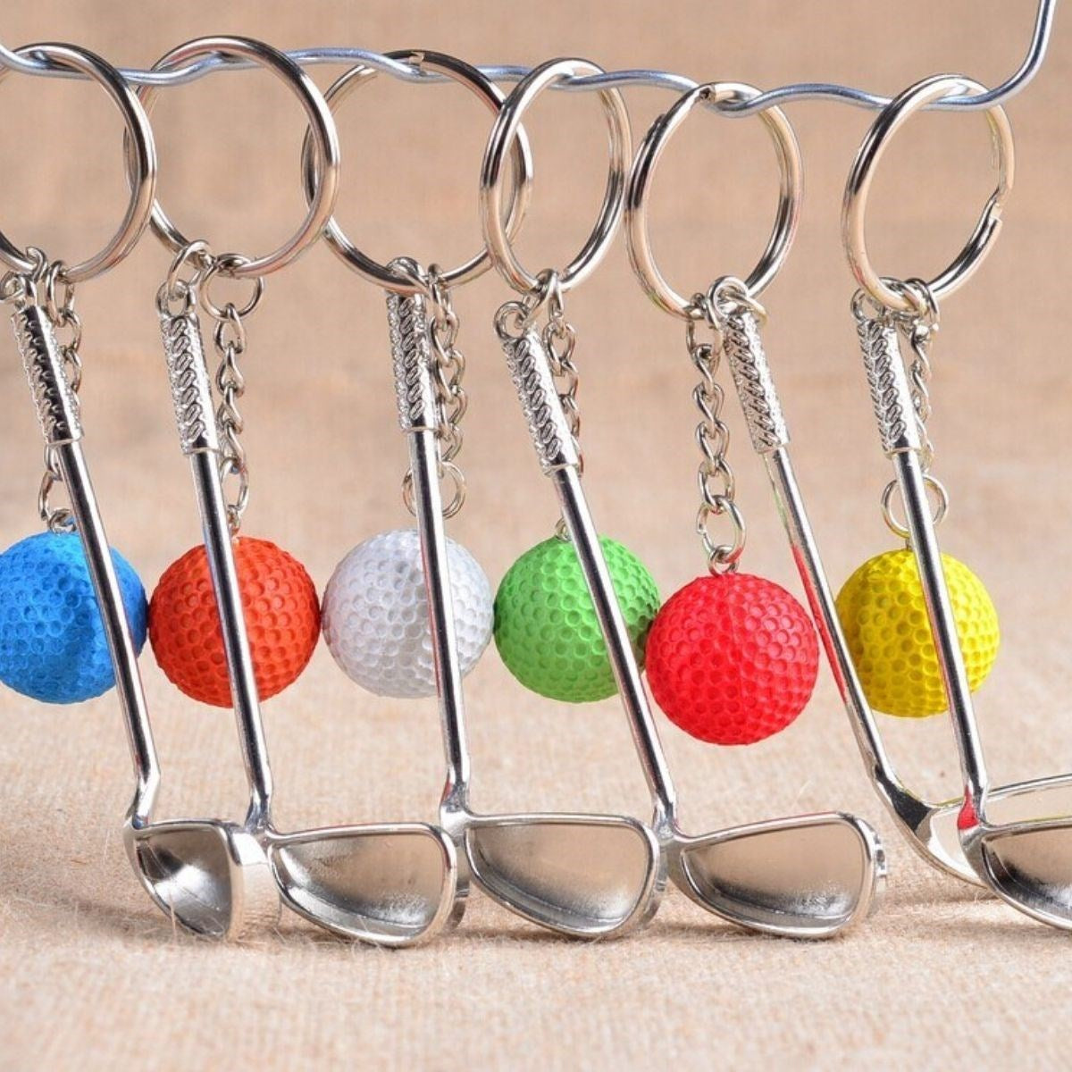 BUFFER Gerçekçi Golf Tasarımlı Şık Anahtarlık Kolye Çanta Süsü Golf Keychain