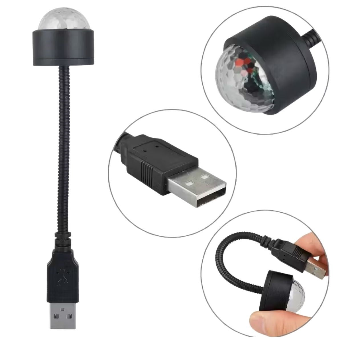 BUFFER USB Sese Duyarlı 8 Farklı Mod Işıklı LED Atmosfer Işığı – Ambiyans Aydınlatması