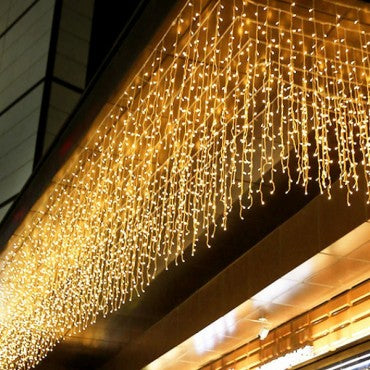 4 Metre 16 Saçak LED - Dekoratif Şeffaf Kablolu Aydınlatma