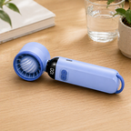 Taşınabilir Mini El Fanı – 12000 RPM Dijital Ekranlı Şarjlı Fan | 5 Kademeli Type-C USB Fan