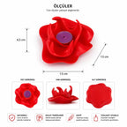 3d Kırmızı Ateş Mumluk Şık Obje