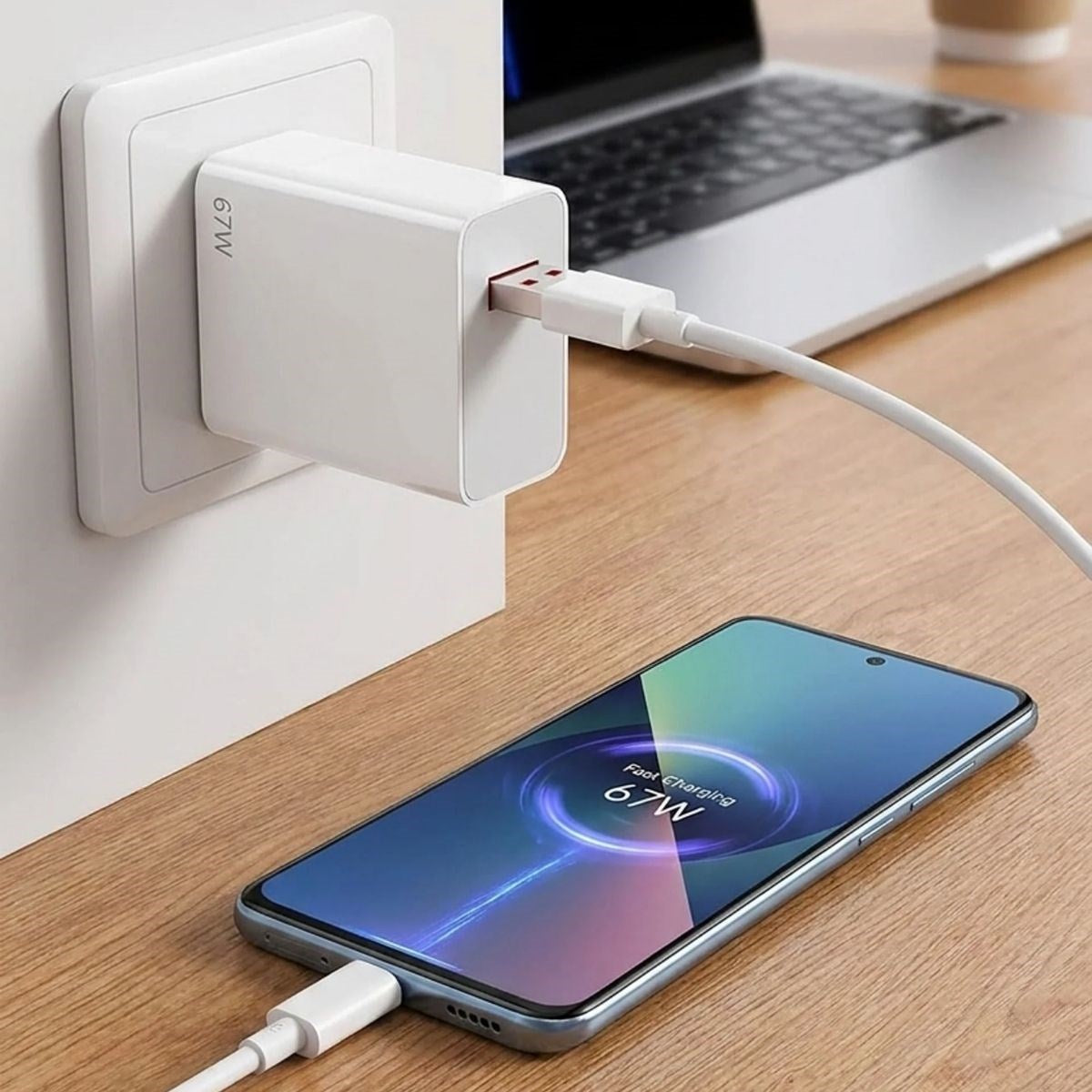 BUFFER 67W Hızlı Şarj Adaptörü USB to Type-C – PD Destekli, Akıllı Hızlı Şarj Başlığı, Güvenli Güç Adaptörü