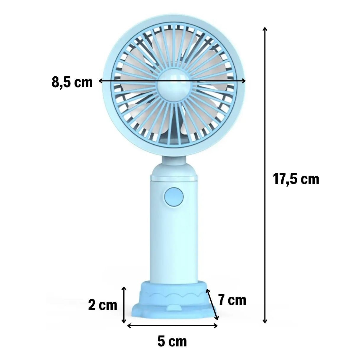3 Kademeli Masaüstü Fan – Telefon Tutuculu Özellikli Standlı Elde Taşınabilir Mini Fan EKL29