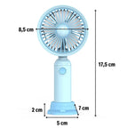 3 Kademeli Masaüstü Fan – Telefon Tutuculu Özellikli Standlı Elde Taşınabilir Mini Fan EKL29