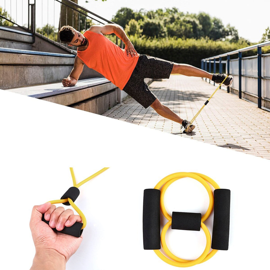 BUFFER 8 Şeklinde Direnç Bandı Yoga Plates Ve Vücut Geliştirme Egzersiz Bandı