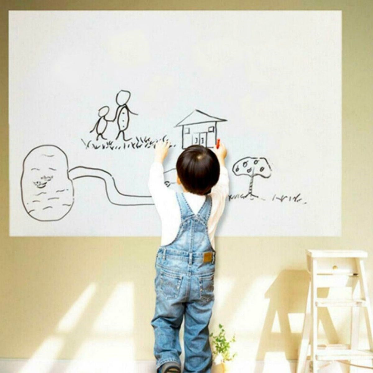 BUFFER Silinebilir Kalemli Sticker  Duvara Yapışabilen Yazı Tahtası 60x100 cm