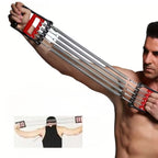 BUFFER Göğüs Genişletme ve Kuvvet Egzersiz Aleti – 5 Yaylı 5 Kademeli Ayarlanabilir Fitness ve Kuvvet Antrenmanı Ekipmanı