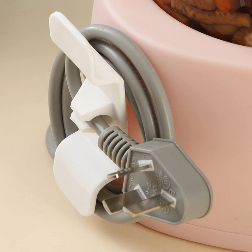 6'lı Pratik Kablo Toparlayıcı Yapışkanlı Klips Mutfak Air Fryer Kettle Kahve Tost Makinası