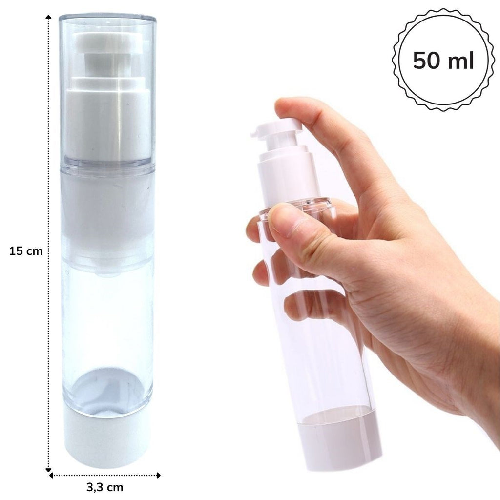 50 ml Basınçlı Doldurulabilir Taşınabilir Sızdırmaz Seyahat Parfüm Krem Şişesi