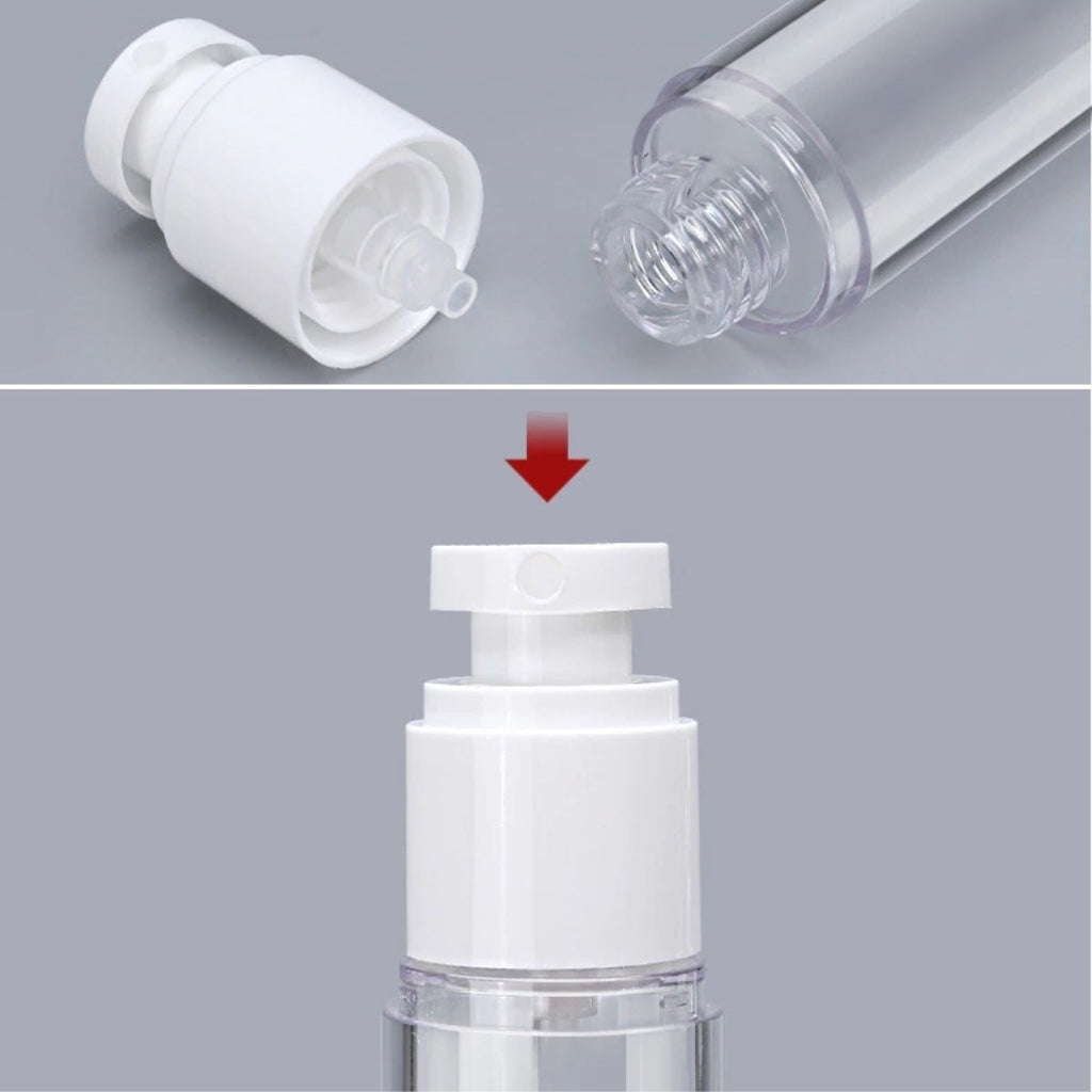 50 ml Basınçlı Doldurulabilir Taşınabilir Sızdırmaz Seyahat Parfüm Krem Şişesi