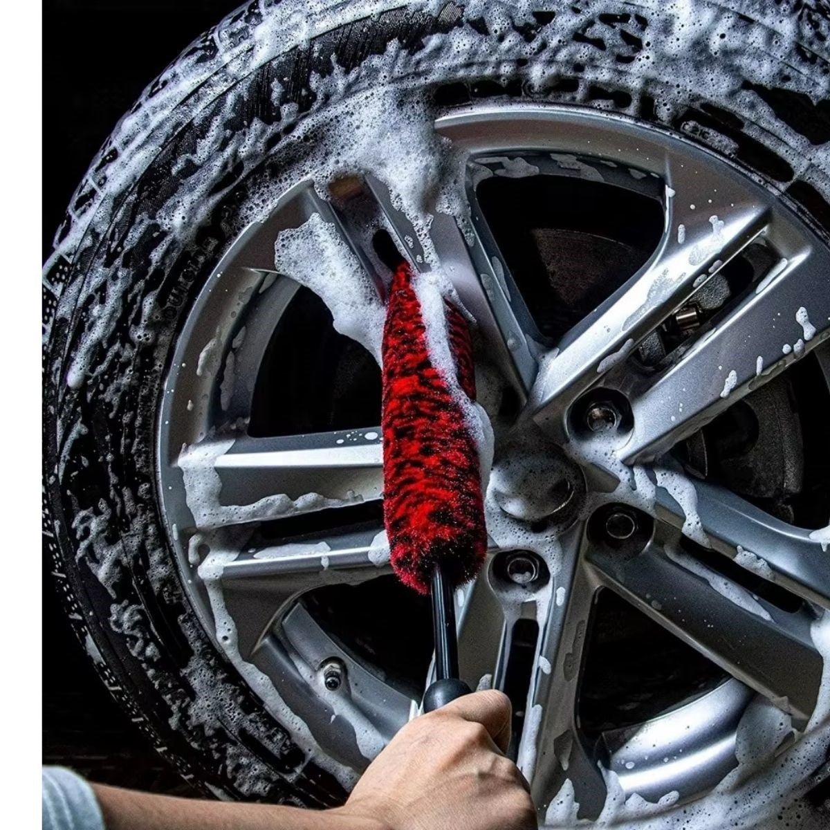 BUFFER 3lü Bükülebilen Peluş Detaylı Temizlik İçin Oto Jant, Egzos Temizleme Fırçası