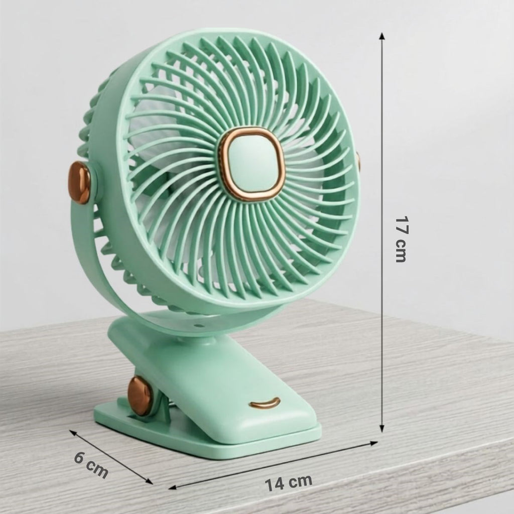 3 Kademeli Mandallı Masaüstü Fan – 360° Tam Tur Dönebilen Oynar Başlıklı Duvara Monte Edilebilen Mini Fan ZB113