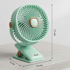 3 Kademeli Mandallı Masaüstü Fan – 360° Tam Tur Dönebilen Oynar Başlıklı Duvara Monte Edilebilen Mini Fan ZB113