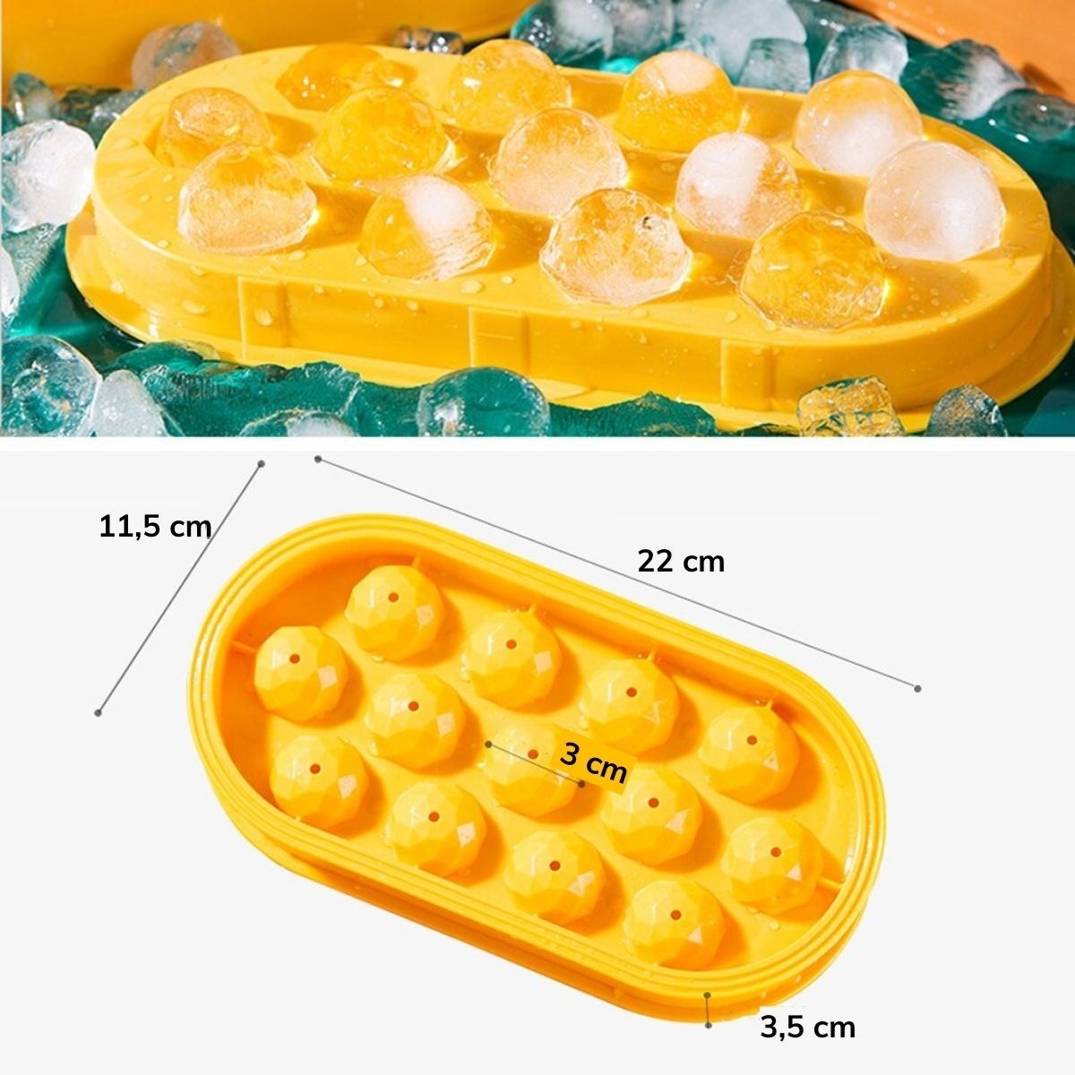 BUFFER 13 Bölmeli Kristal Buz Yapma Kalıbı