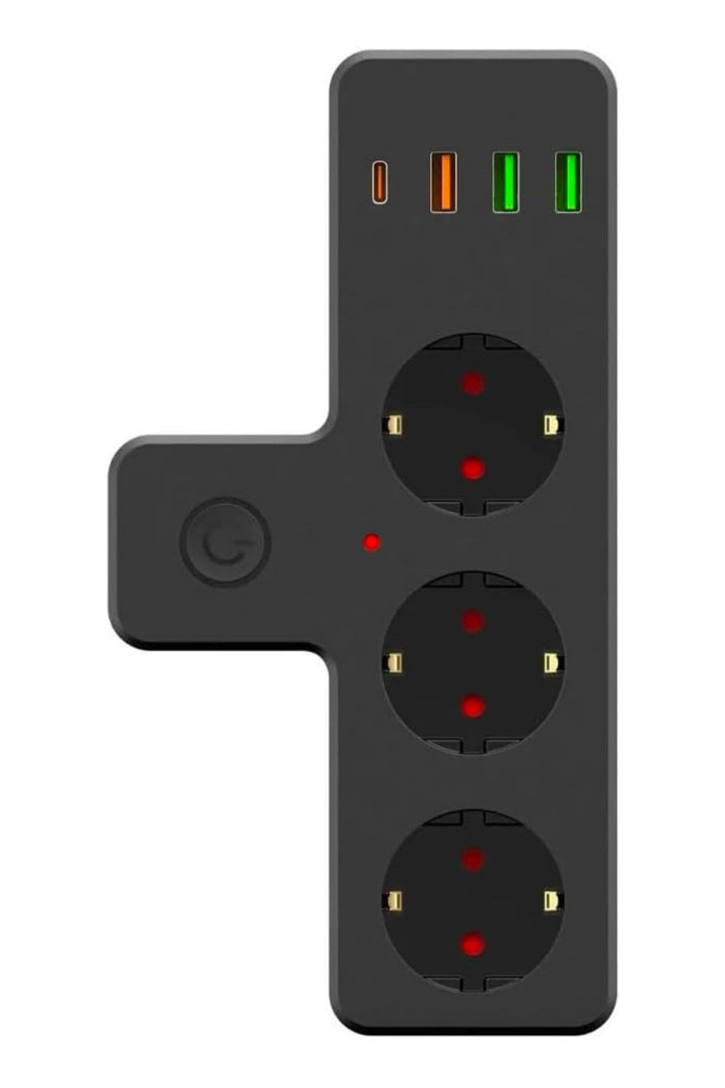 Termal Akım Korumalı 3 Adet Soket,3 Adet USB ve 1 Adet Type-C Girişli 20w Priz Model 3397