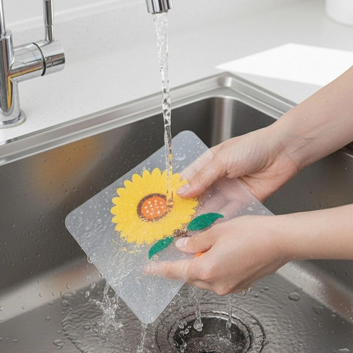 BUFFER Ayçiçeği Tasarımlı Gider Koku Önleyici – Silikon Lavabo Gider Matı