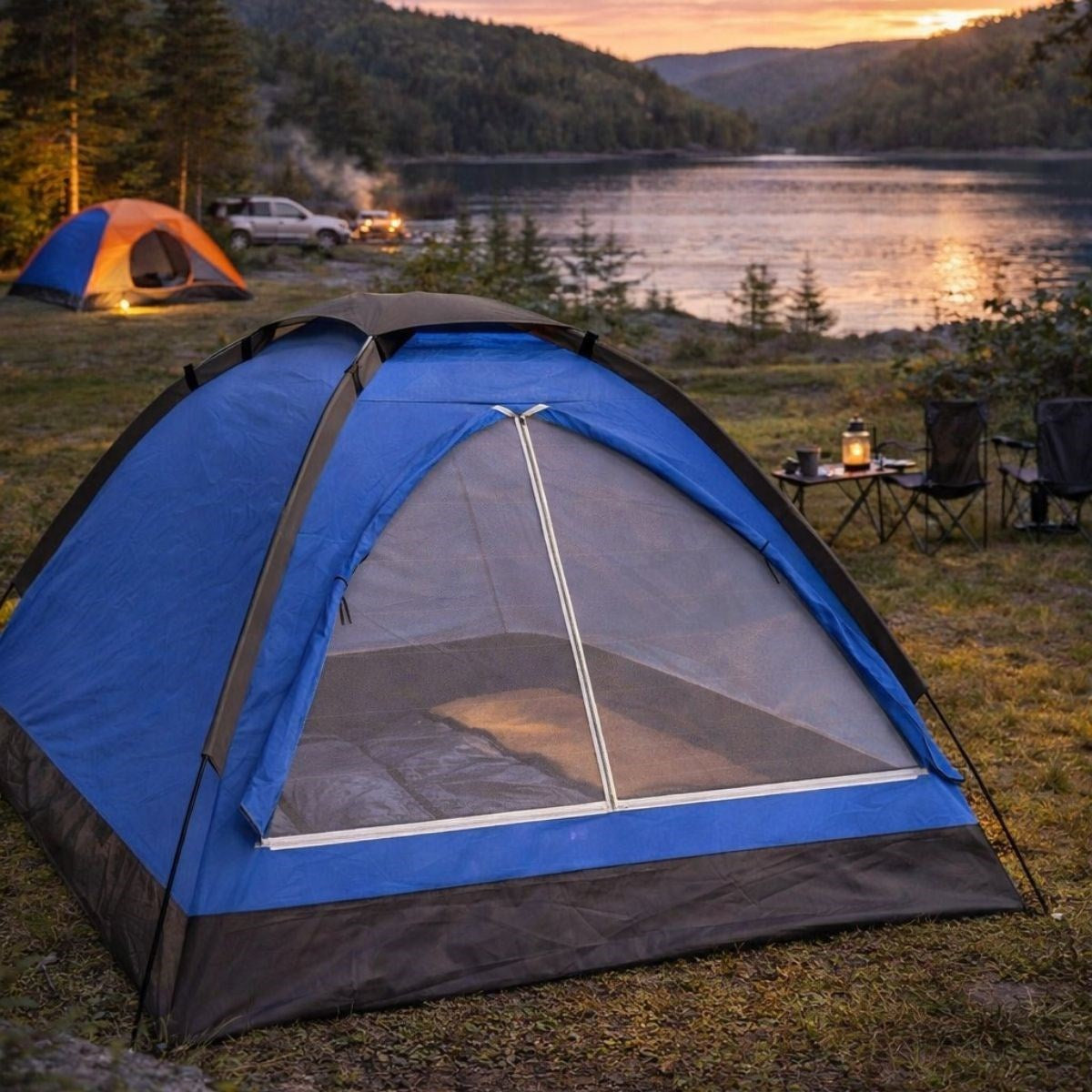 BUFFER 3 Kişilik Manuel Kamp Çadırı – Düz Kapılı Outdoor Aile, Doğa, Piknik ve Kamp Çadırı 200x150x110 cm