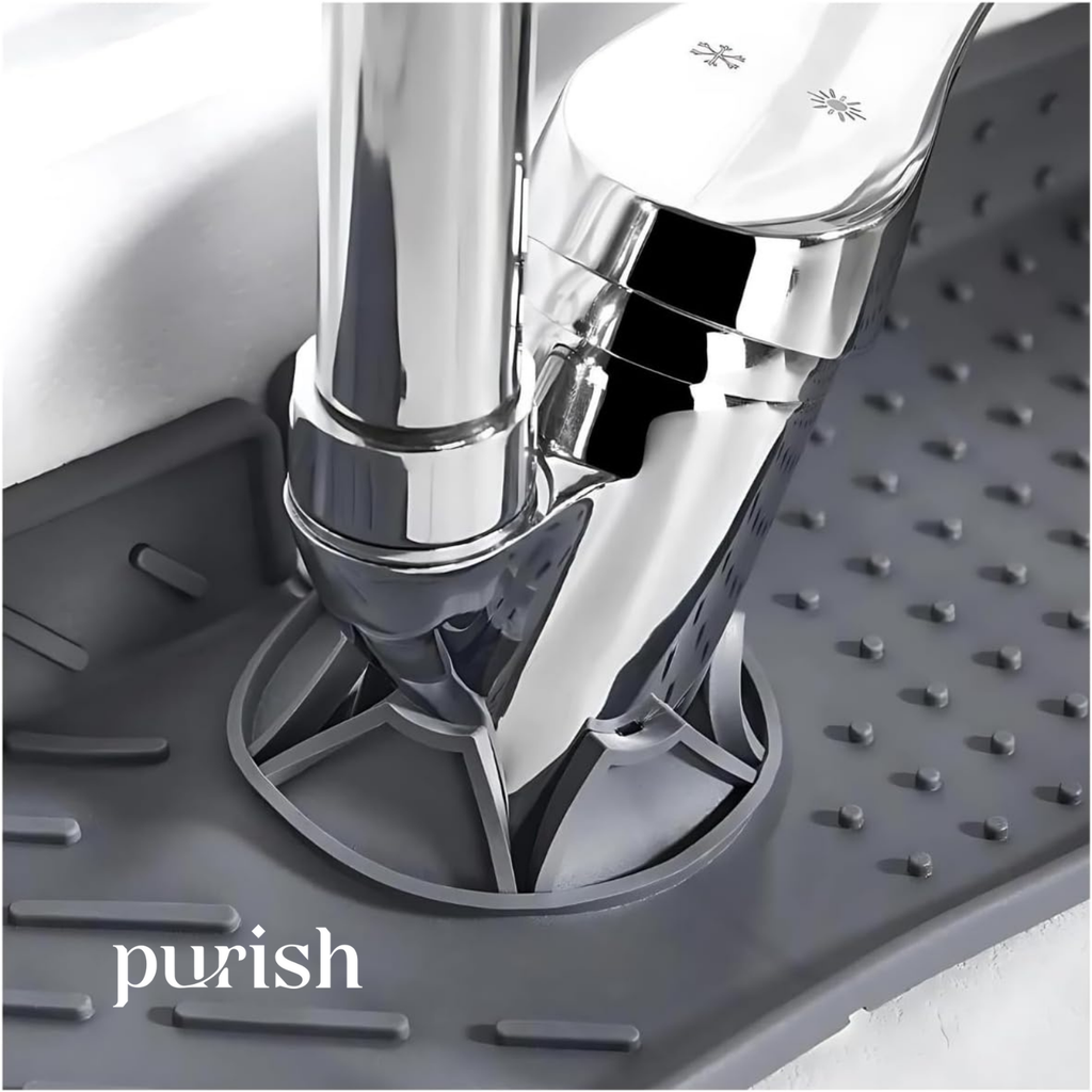 Purish TPE Musluk Altı Matı – Sabunluk & Tezgah Kurulama Pedi | Mutfak & Banyo