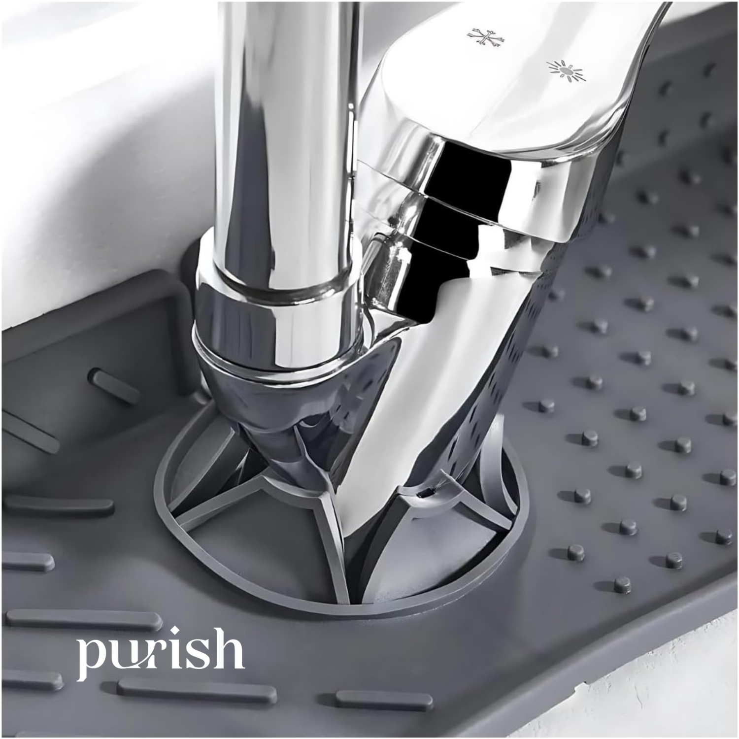 Purish TPE Musluk Altı Matı – Sabunluk & Tezgah Kurulama Pedi | Mutfak & Banyo