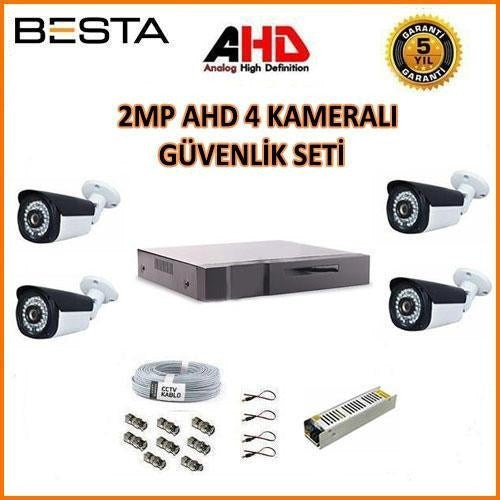 KD-1624 2Mp Ahd 1080P Gece Görüşlü 4 Kameralı Güvenlik Sistemi