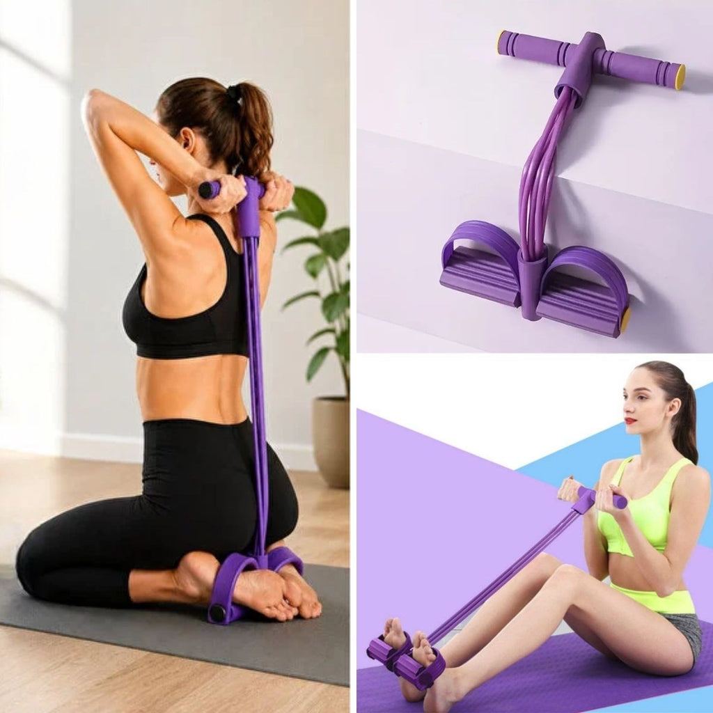 6 Lastikli Body Trimmer Karın Kası Çalıştırıcı Elastik Egzersiz Yayı ve Jimnastik Aleti