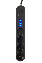 4lü Siyah Anahtarlı 3 USB Li Akım Korumalı Topraklı Çocuk Korumalı Grup Priz 2 Metre