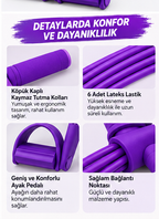 Köpük tutma kolları, ayak pedalları ve 6 lastik detayları