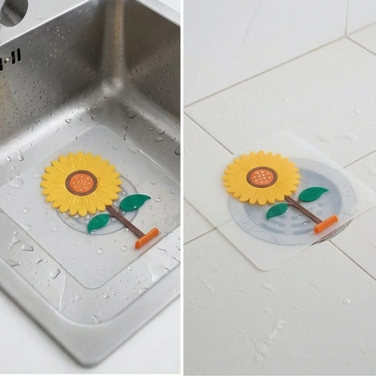 BUFFER Ayçiçeği Tasarımlı Gider Koku Önleyici – Silikon Lavabo Gider Matı