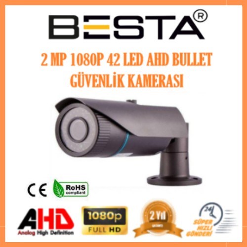 2MP 1080P 2 Dış 1 İç Mekan Kameralı AHD Güvenlik Seti