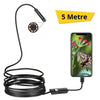 BUFFER 5 Metre Android Telefon Uyumlu 6 LED Işıklı Su Geçirmez Endoskop / Boroskop Yılan Kamera HD