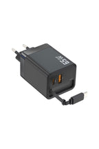 65W Süper Hızlı Şarj Cihazı | Dahili Type-C Kablo | USB-C & USB-A Çıkış | Çoklu Cihaz Desteği