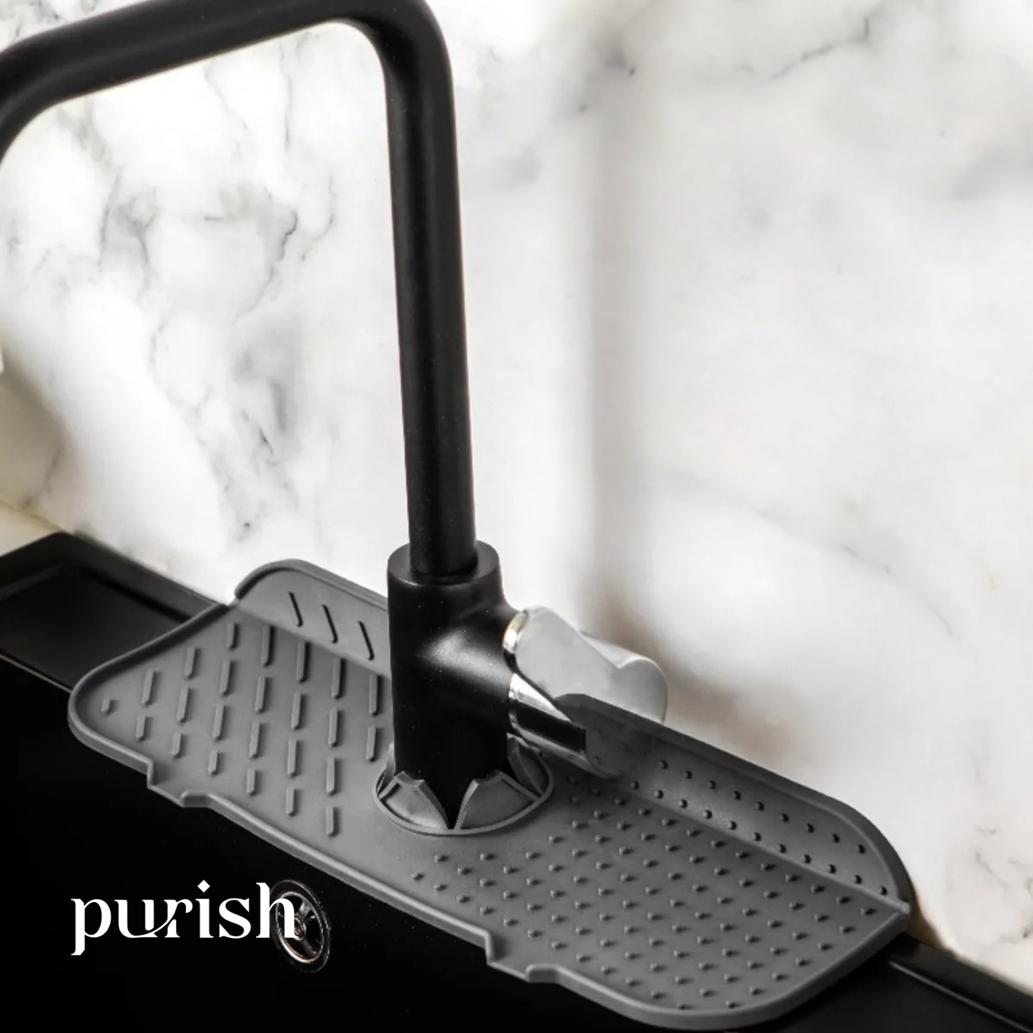 Purish TPE Musluk Altı Matı – Sabunluk & Tezgah Kurulama Pedi | Mutfak & Banyo