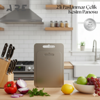 Paslanmaz Çelik Kesme ve Doğrama (Tahtası) Panosu Seti (2'li Set)