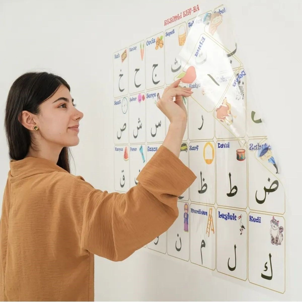 BUFFER 70x100 cm Statik Kağıt Elif-Ba Öğrenme Tahtası